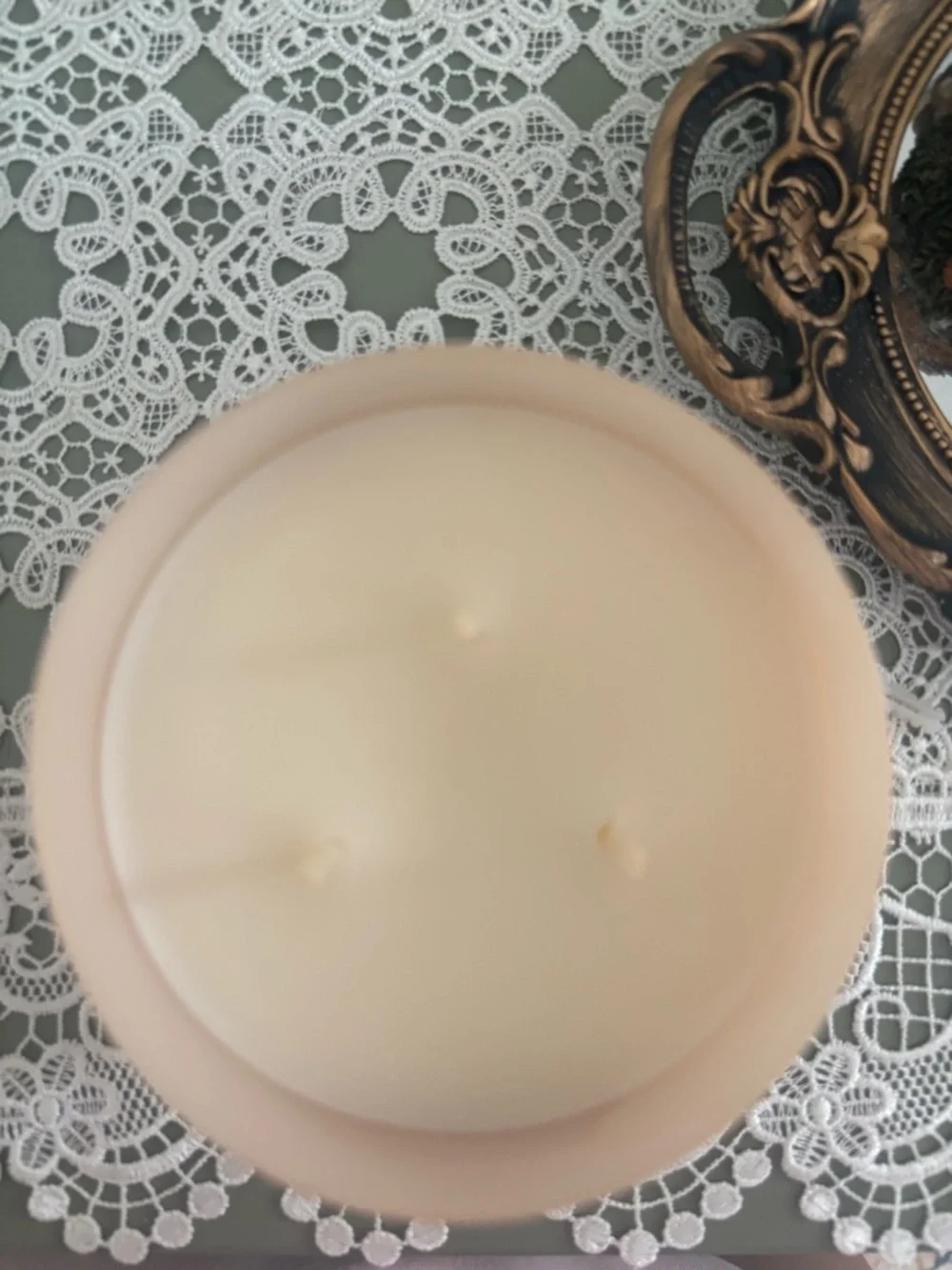 White Barn Vanilla Bean Candle - Soft Pink with Gold Lid - Picture 2 of 4